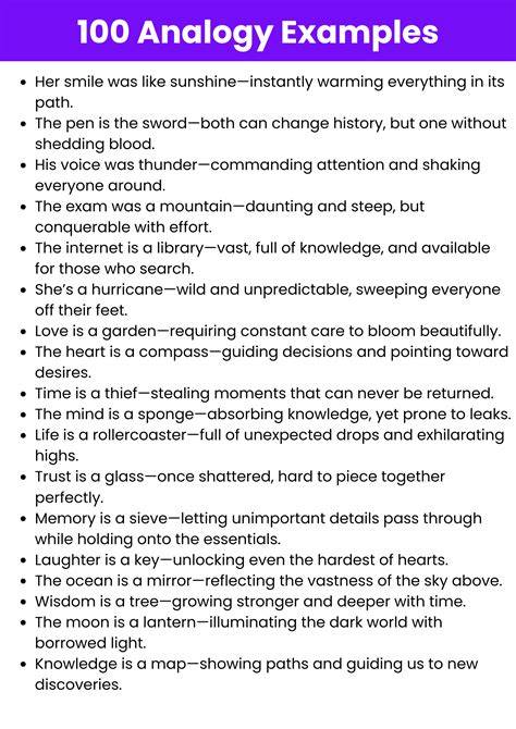 analogy examples about mom