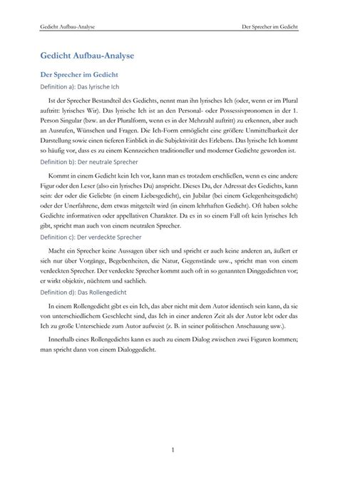 analyse gedicht