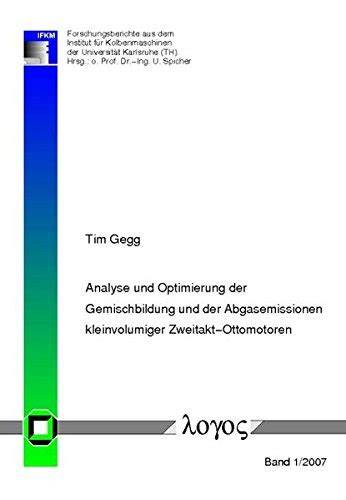 analyse und optimierung der gemischbildung und de