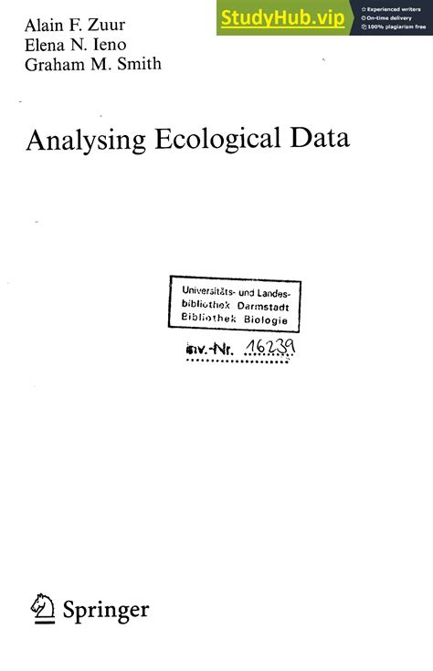 analysing ecological data