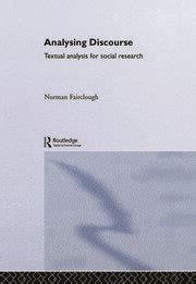 Read Online Analysing Discourse Textual Analysis For Social Research 