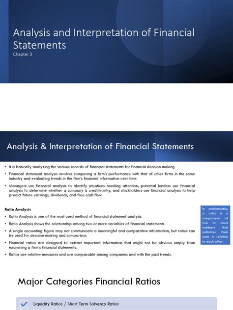 analysis and interpretation of financial statements case