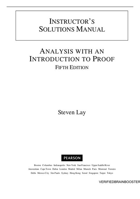 Analysis Introduction Proof Steven Lay Pdf Download