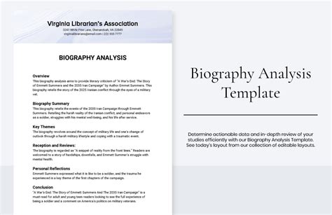 analysis lorig biography examples