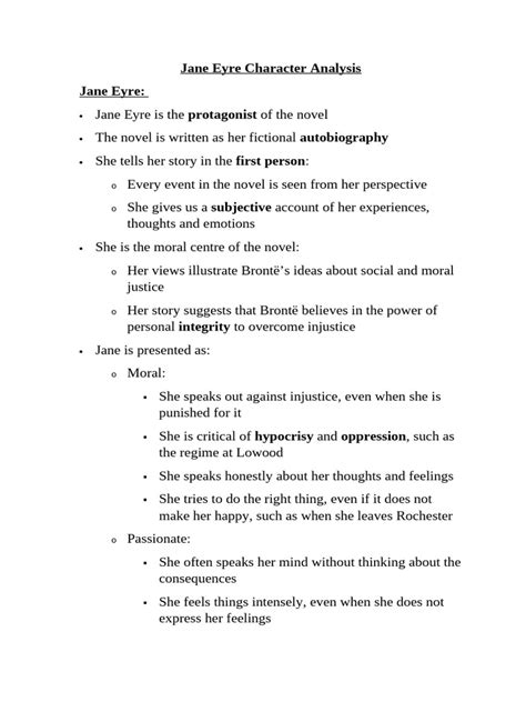 Analysis Of Jane Eyre