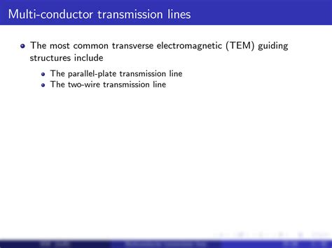 Analysis Of Multiconductor Transmission Lines