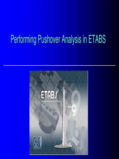 Analysis Pushover Etabs Example