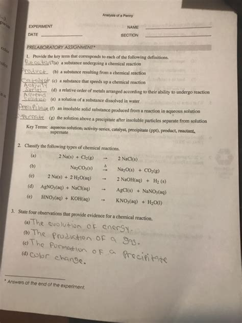 Read Online Analysis Of A Penny Lab Answer Key 