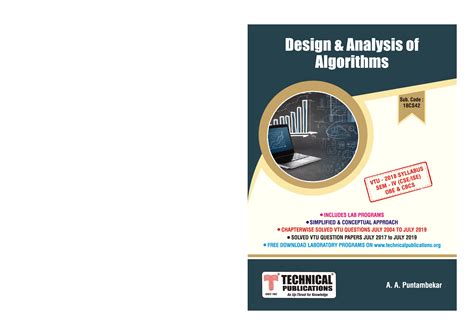 Full Download Analysis Of Algorithm And Design By A Puntambekar Pdf 