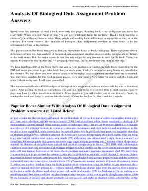 Download Analysis Of Biological Data Assignment Problem Answers 