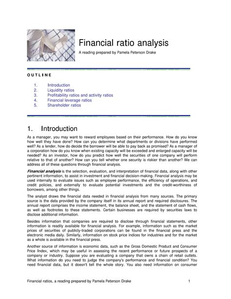 Download Analysis Of Financial Statements Paper 