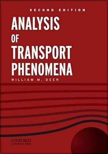 Download Analysis Of Transport Phenomena Deen 