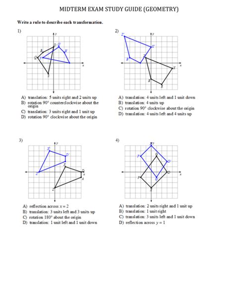 Analytic Geometry Midterm Study Guide
