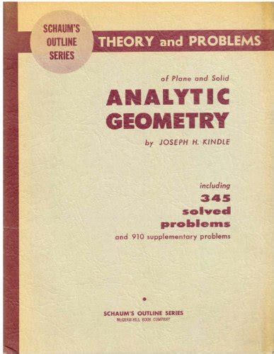 Full Download Analytic Geometry Schaums Outline 