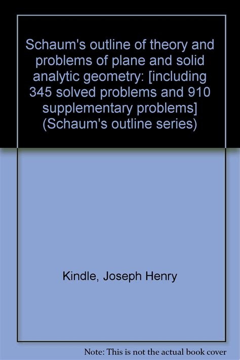 Full Download Analytic Geometry Schaums Outline 