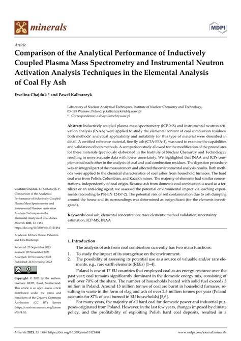 analytical performance of inductively coupled plasma emission