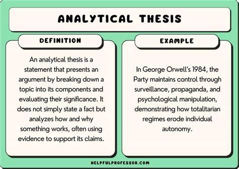 Analytical Research Paper Thesis Examples