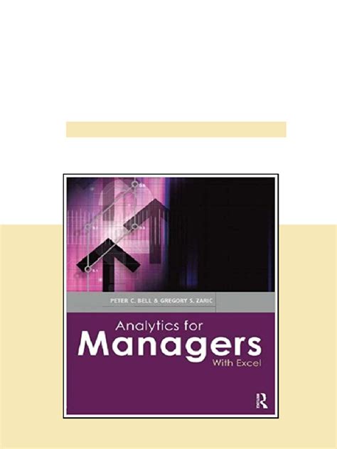 Analytics For Managers By Peter C Bell
