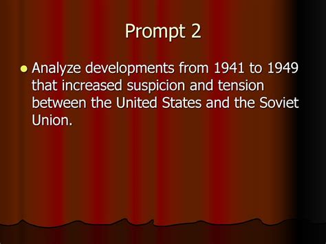 Analyze Developments From 1941 To 1949 Dbq