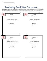 Analyzing Cold War Cartoons Answer Key