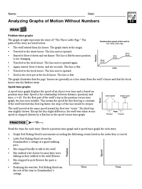 analyzing graphs of motion with numbers answers