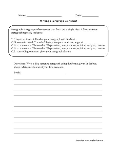 Analyzing Paragraphs Worksheets Paragraph Development Worksheet - Paragraph Development Worksheet