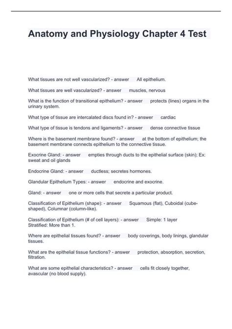 Anatomy Amp Physiology Chapter 4 Tissue