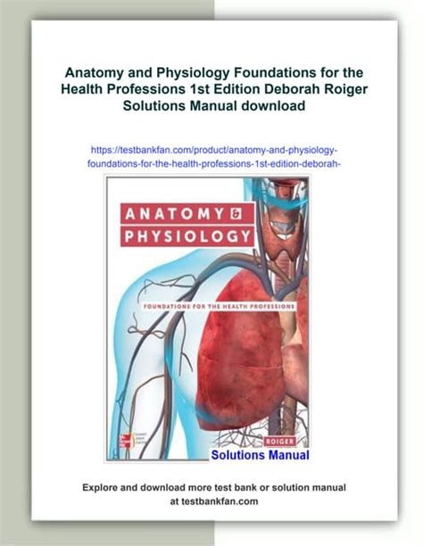 Anatomy Amp Physiology Foundations For The Health Professions