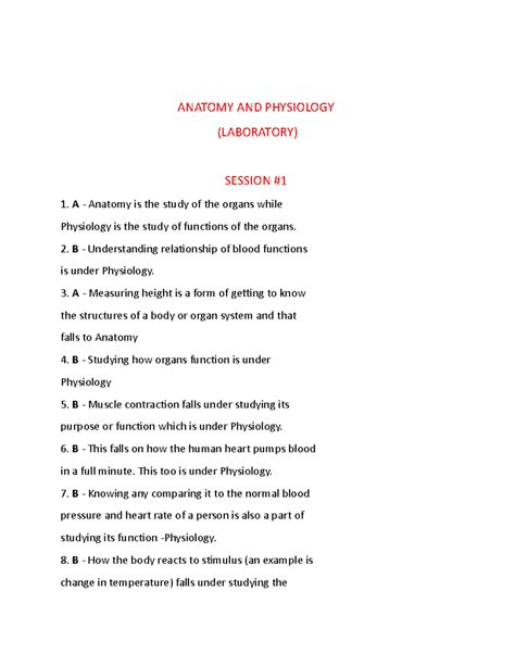 Anatomy And Physiology Answer Key Muscular System