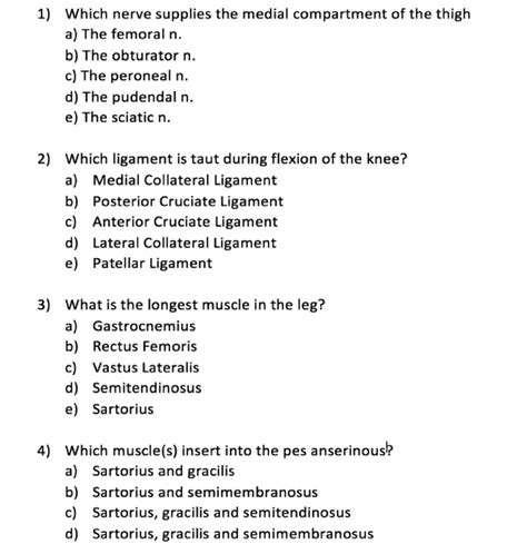 Anatomy Mcqs Sample Questions