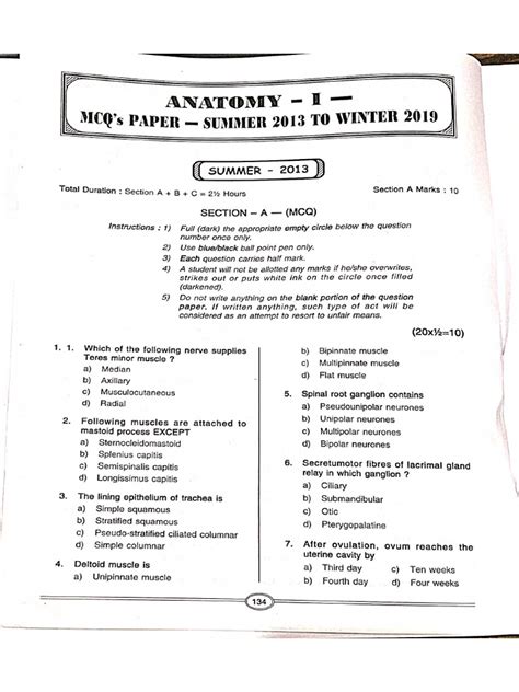 Anatomy Prepg Mcq
