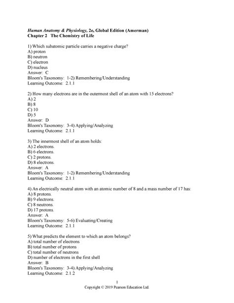 Read Online Anatomy And Physiology Chapter Assessments Answer Key 