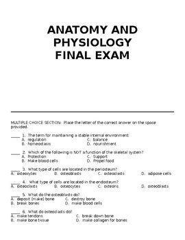 Full Download Anatomy And Physiology Final Exam Fall Semester 201 1 
