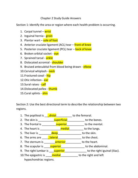 Read Online Anatomy And Physiology Workbook Answers Chapter 2 