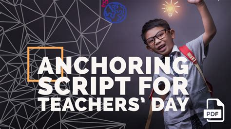 Anchoring Script For Teachers Day