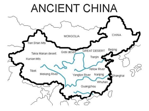 Ancient China Outline Map Pearson Hall