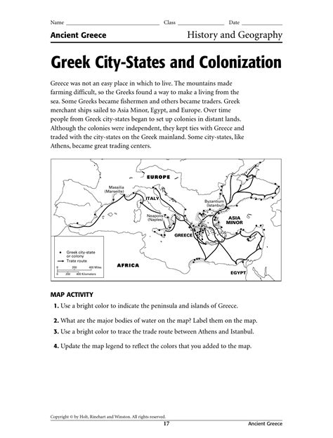 Ancient Civilizations Worksheets The Greek City States Worksheet Answers - The Greek City States Worksheet Answers