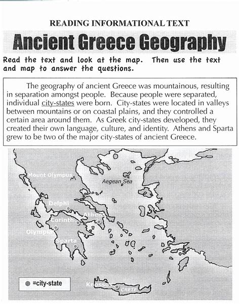 Ancient Greece Map Worksheet The Greek City States Worksheet Answers - The Greek City States Worksheet Answers
