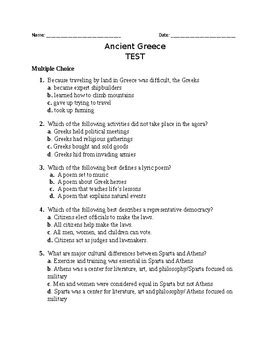 Ancient Greece Test