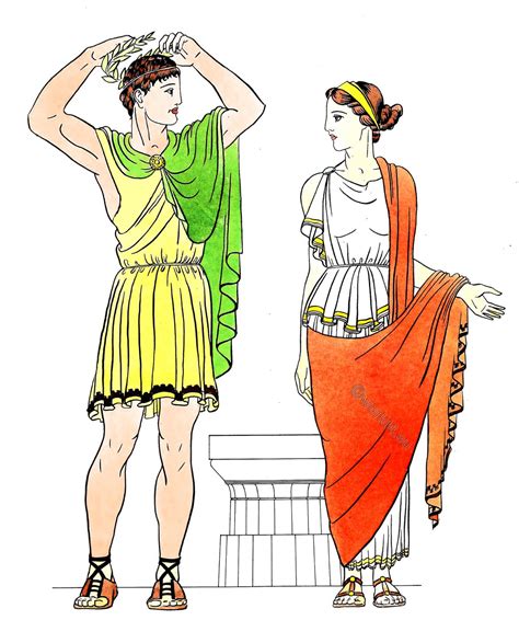 ancient greek clothing male and female