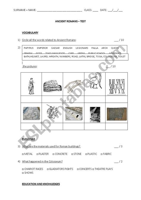 Ancient Rome Esl Worksheet By Paopolpetta Ancient Rome Vocabulary Worksheet - Ancient Rome Vocabulary Worksheet