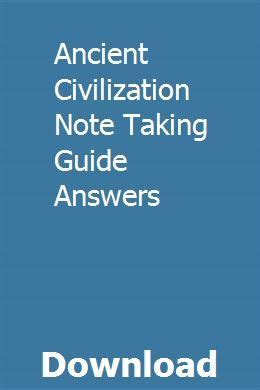 Read Online Ancient Civilization Note Taking Guide Answers 