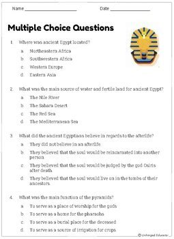 Download Ancient Mesopotamia And Egypt Multiple Choice Questions 