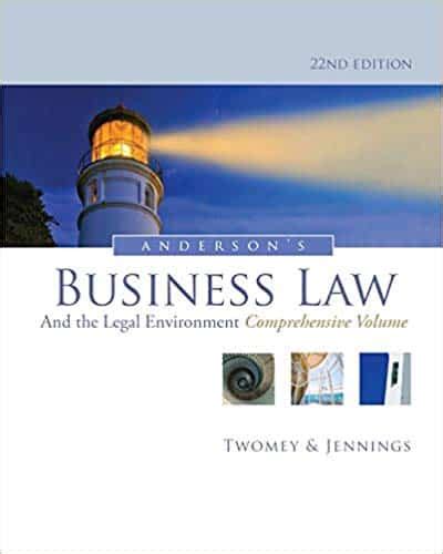 Read Online Anderson Business Law 22 Edition 
