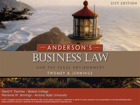 Full Download Andersons Business Law 21St Edition 