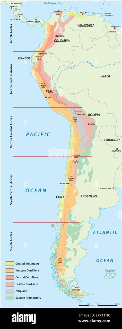 Andes Mountain Range Map