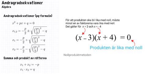 andragradsekvationer uppgifter