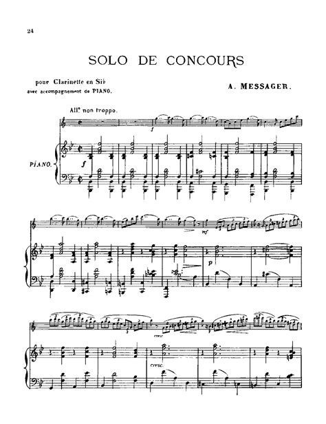 Andre Messager Solo De Concours