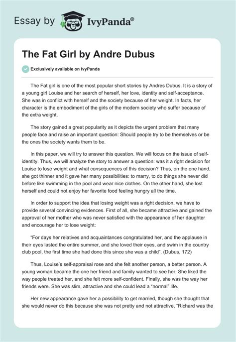 Full Download Andre Dubus The Fat Girl Pdf 