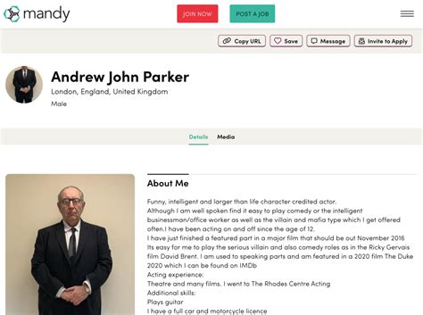 Andrew John Parker Actor